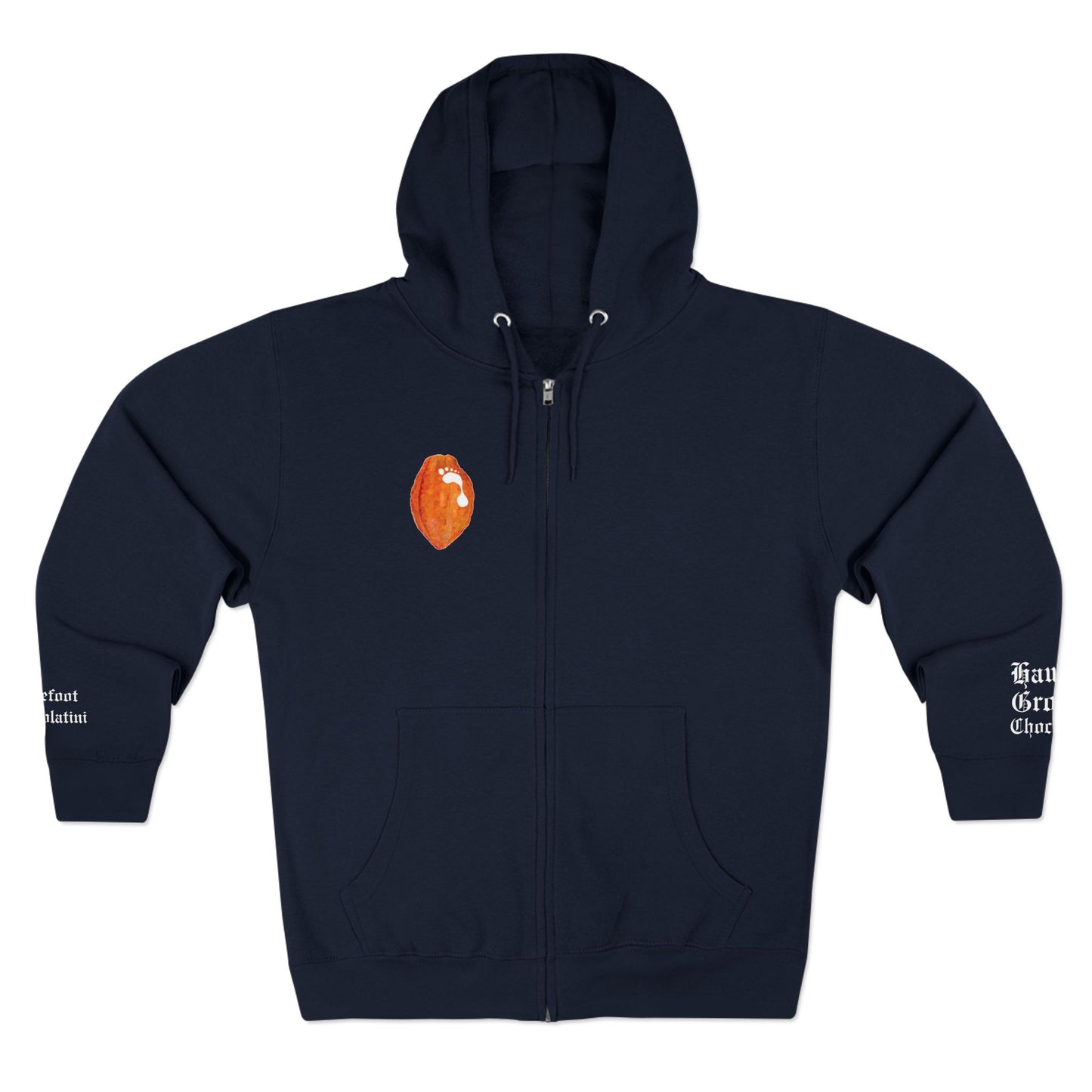 Chocolate Lovers Zip Hoodie — "Real Friends Share Real Chocolate" Black Zip-Up