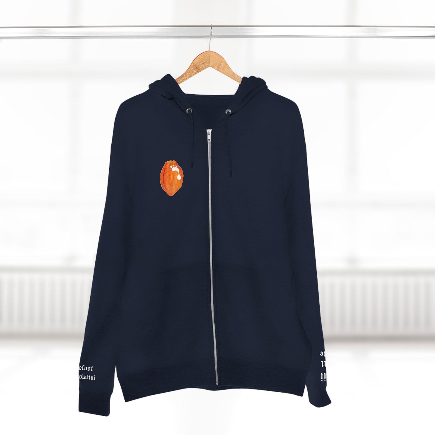 Chocolate Lovers Zip Hoodie — "Real Friends Share Real Chocolate" Black Zip-Up